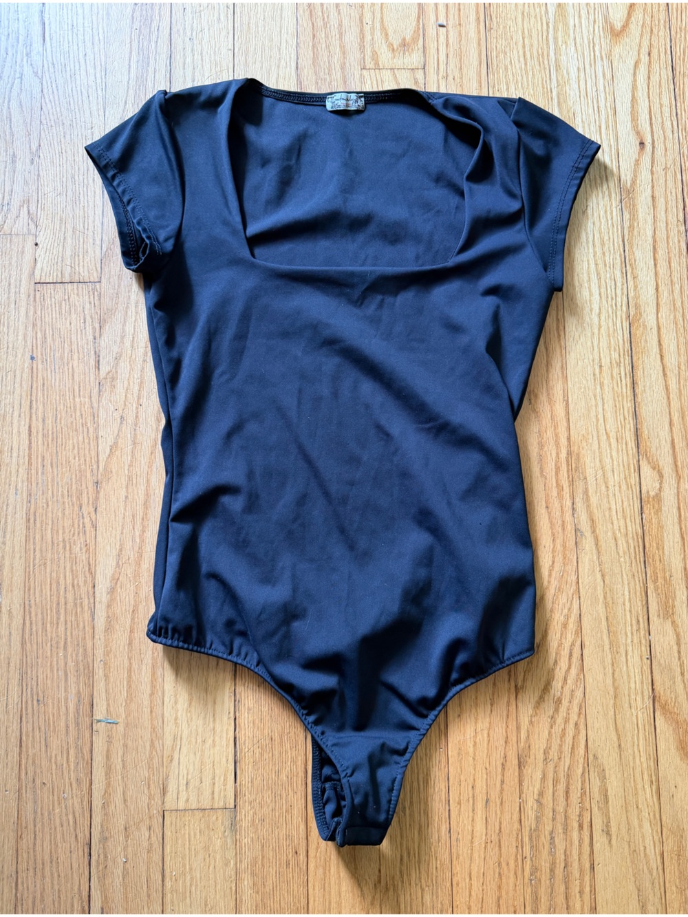 Free People black bodysuit square neck small